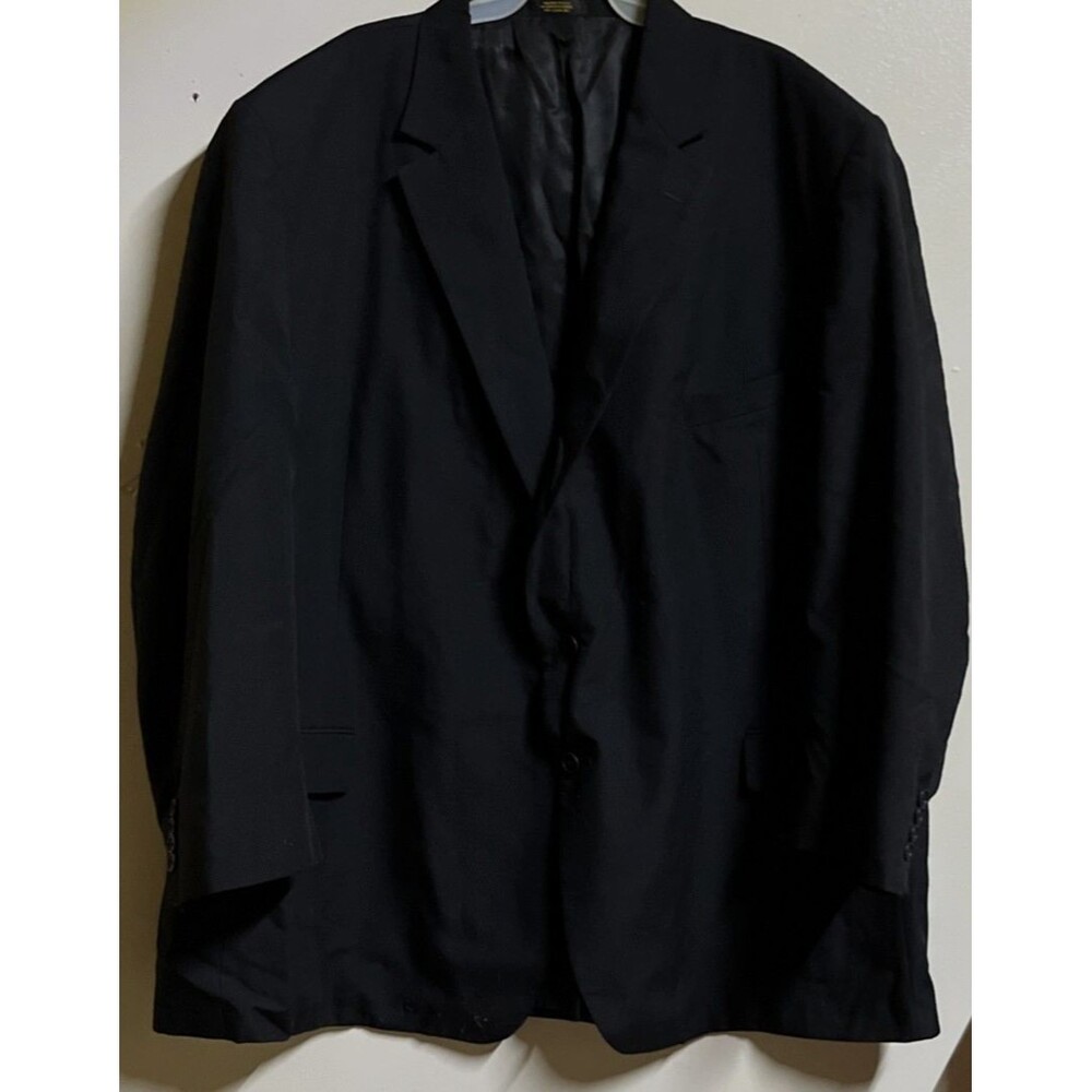 Hardwick Clothes Black USA Made Suit Jacket Mens 58L J & R Clothing